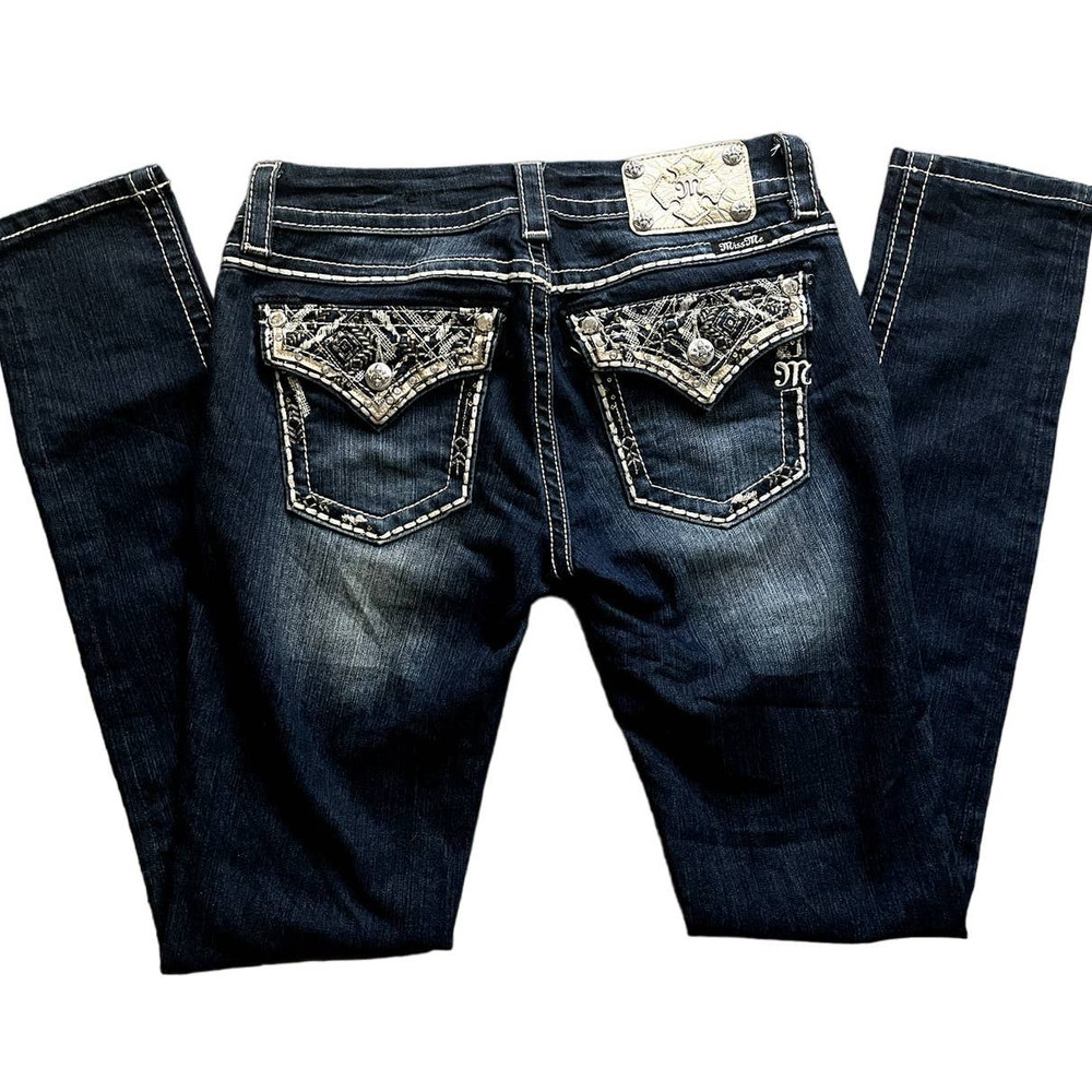 Miss Me Signature Rise Skinny Jean flap pocket 27